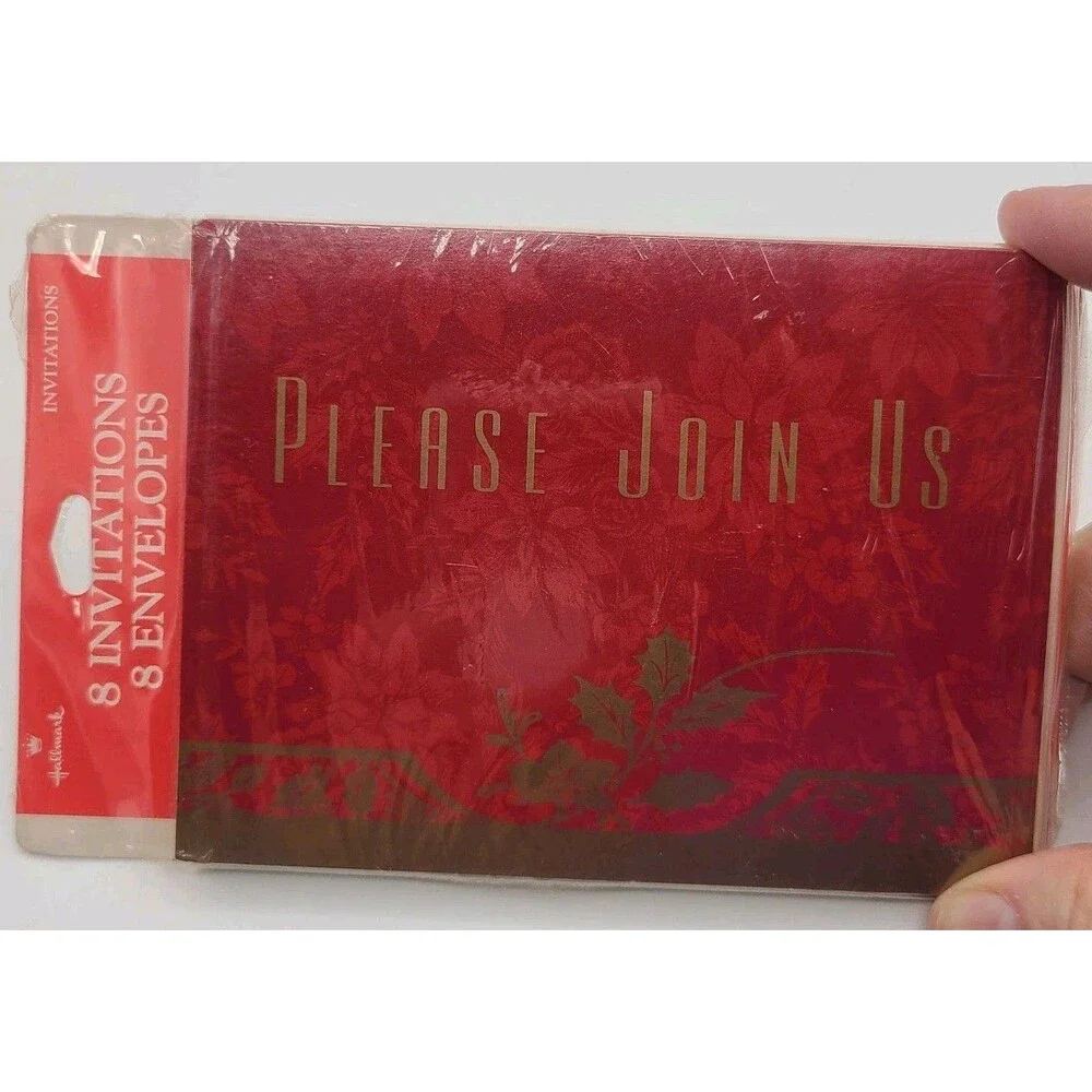 Vintage Hallmark Christmas Invitations 2 Packs Of 8 Sealed